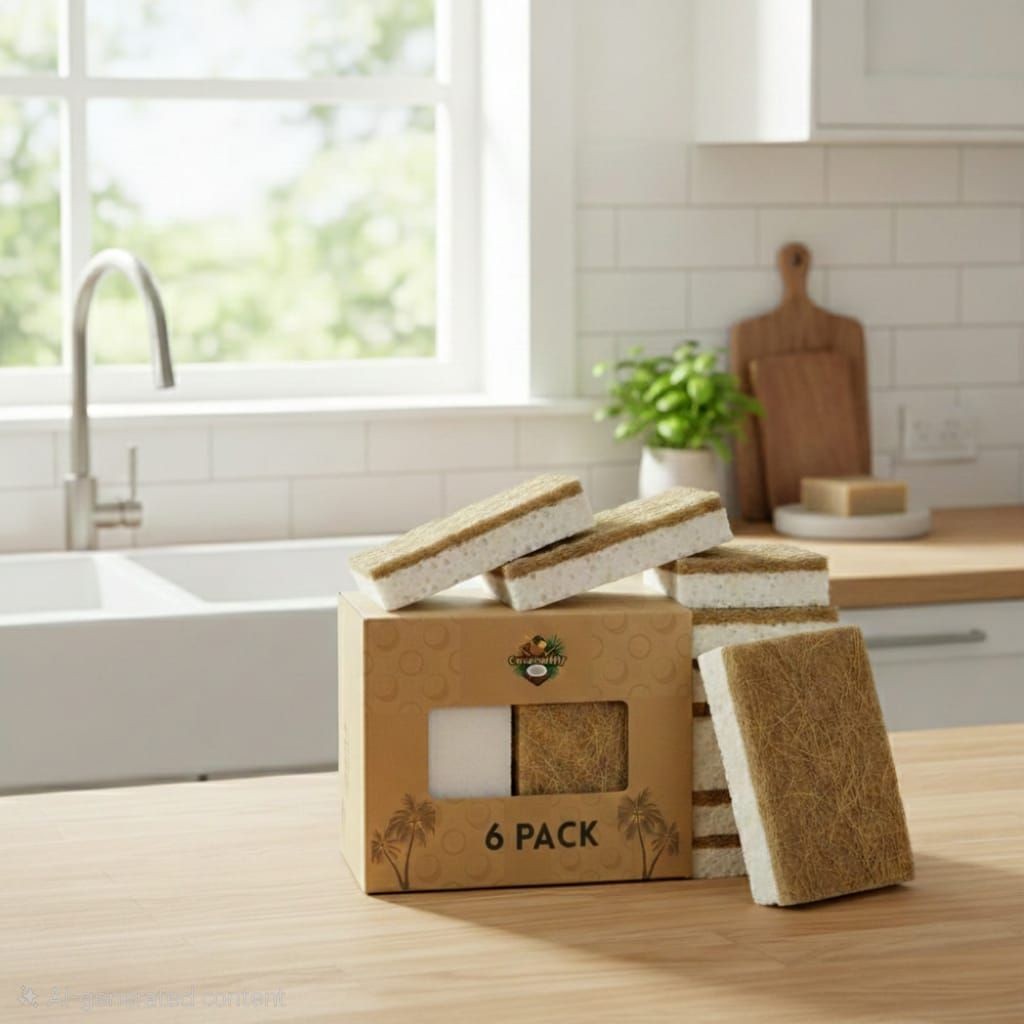 Coconutify |  6 pack | Natural Kitchen Scrubber